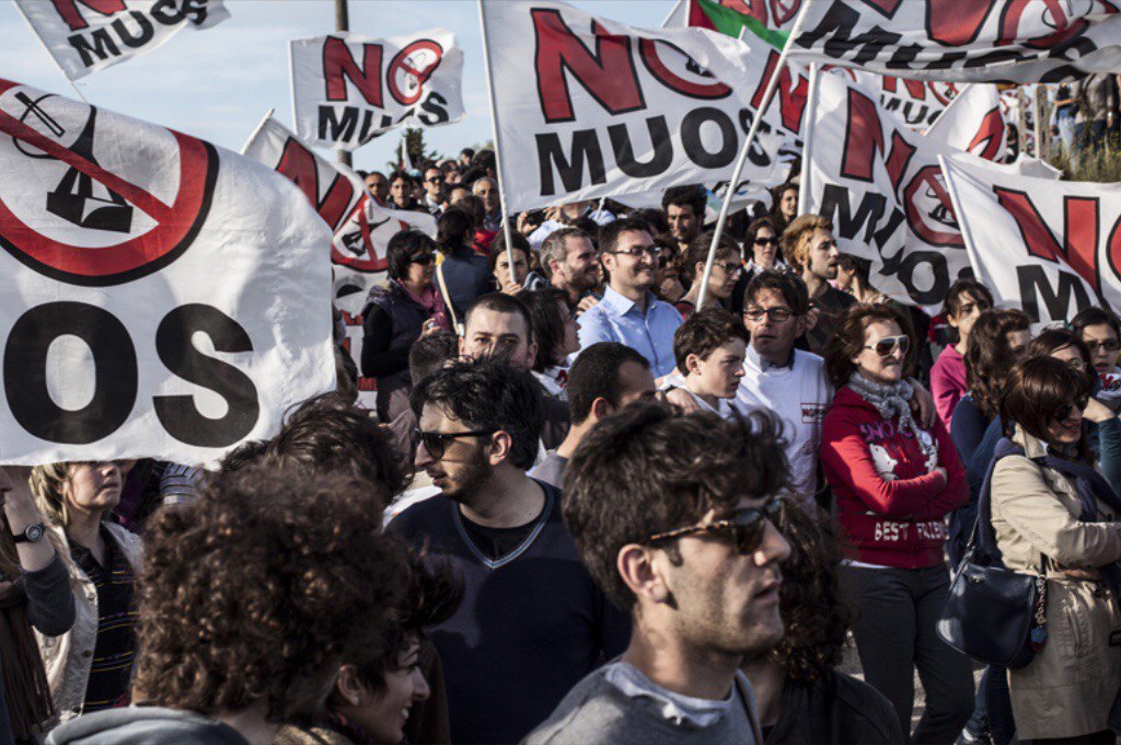 8 Agosto, Niscemi. Manifestazione regionale No Muos