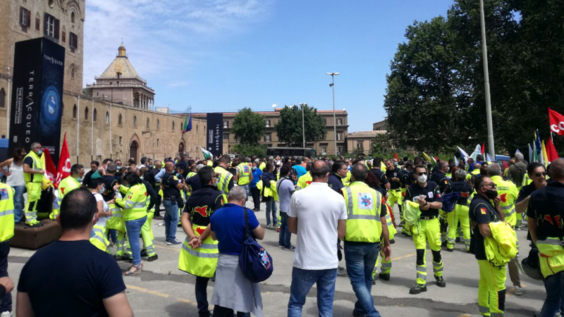 Sciopero degli operatori del 118: manifestazione a Palermo