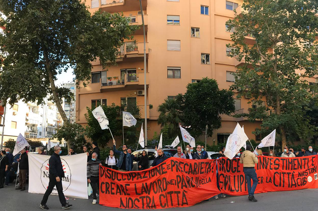 Palermo: presidio dei Nastrini presso l’Assessorato regionale del lavoro