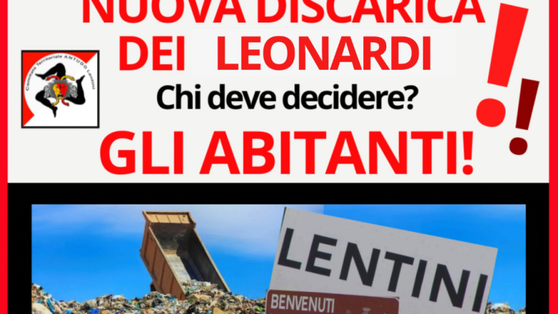 Dopo gli inceneritori, la Regione autorizza una nuova mega-discarica a Lentini