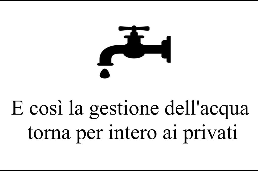 Lentini acqua ai privati. I soliti affari sulle nostre tasche!